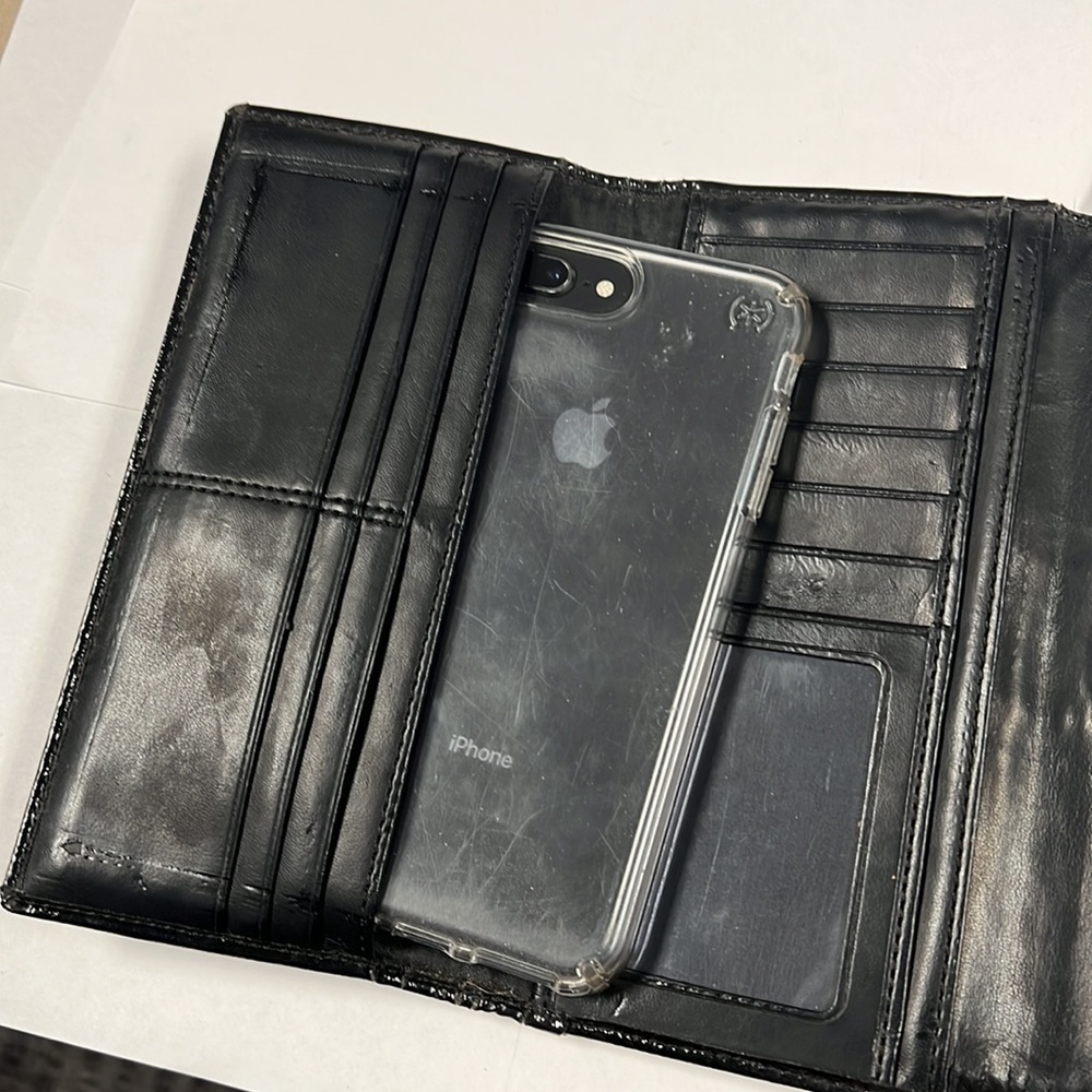 Coach Black Leather Large Clutch Wallet with separate Checkbook Cover - Picture 8 of 13